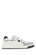 White Leather One Stud Sneakers 1
