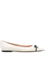 White Leather Ballet Flats 1