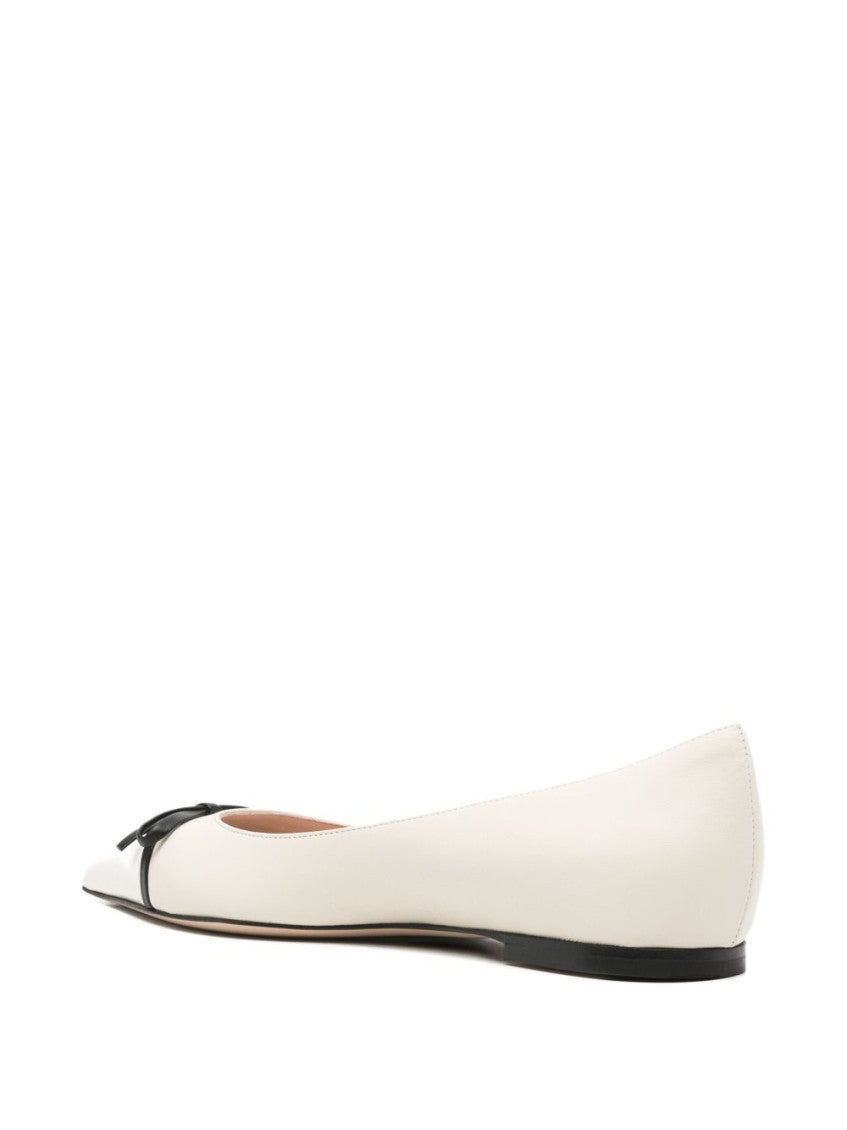 White Leather Ballet Flats 2