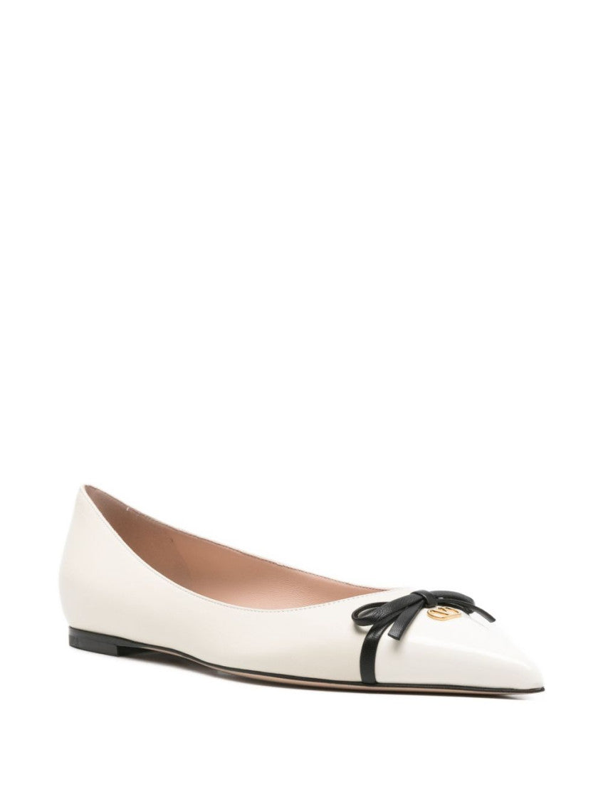 White Leather Ballet Flats 3
