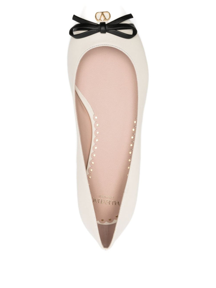 White Leather Ballet Flats 4