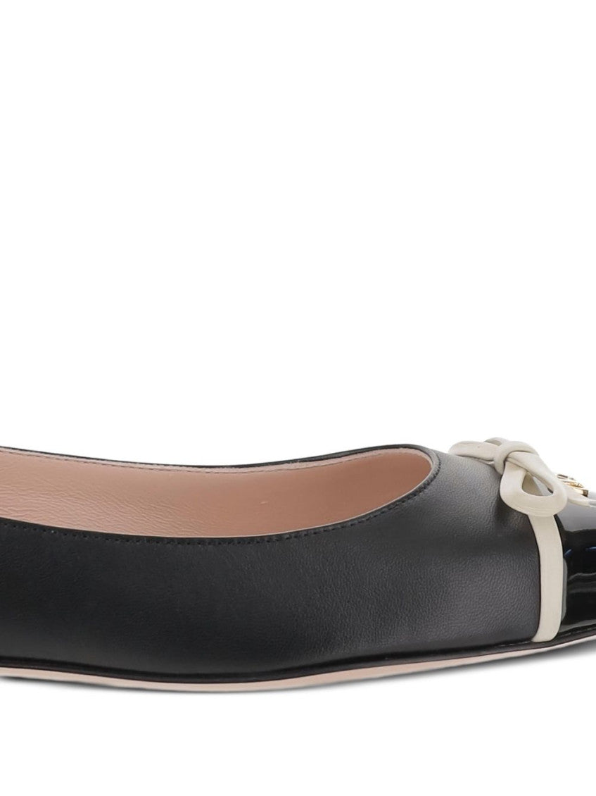 Black Leather Ballet Flats 2