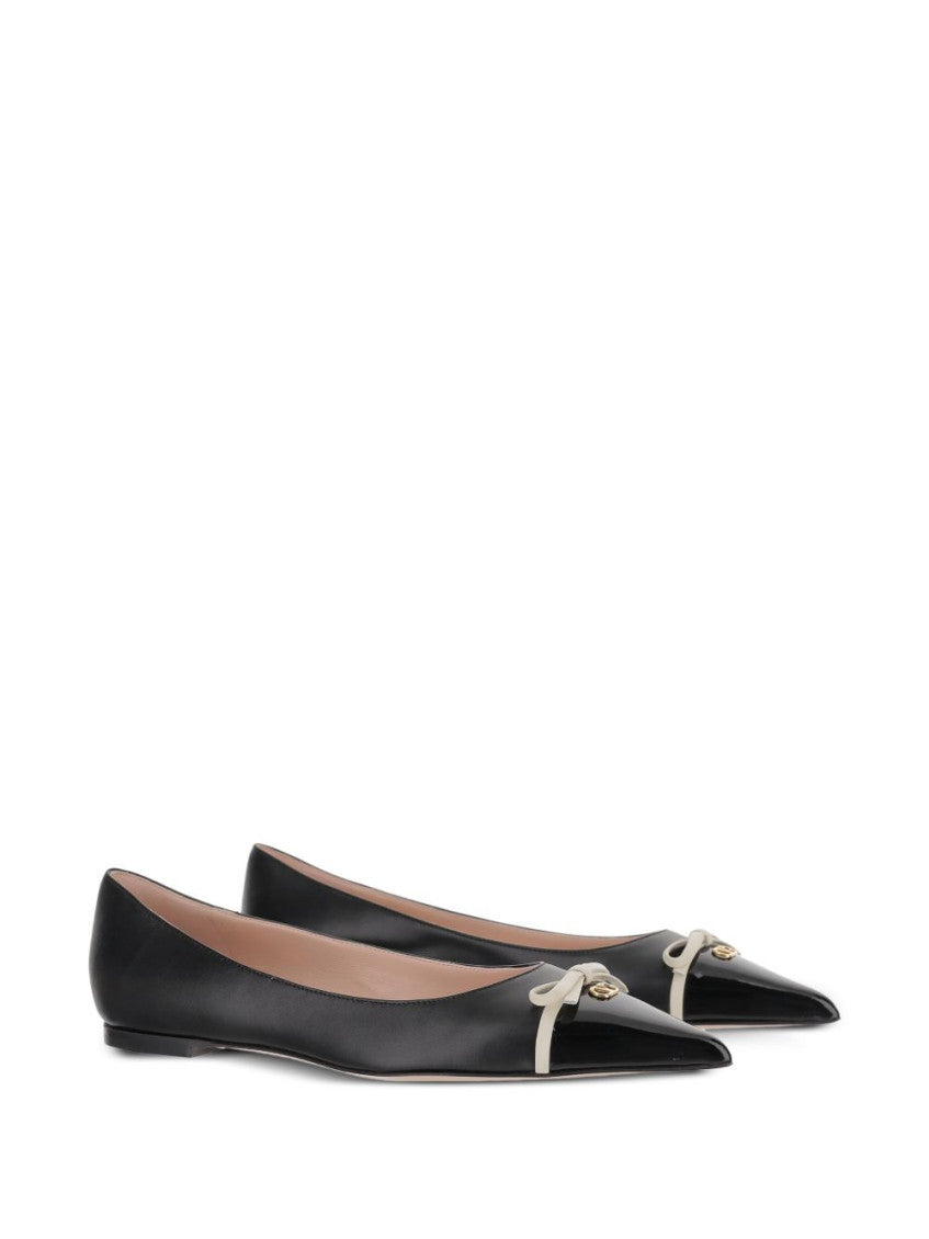 Black Leather Ballet Flats 3