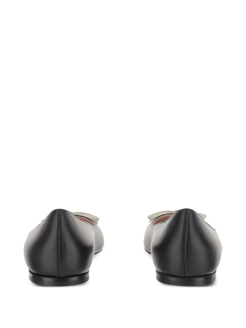 Black Leather Ballet Flats 4