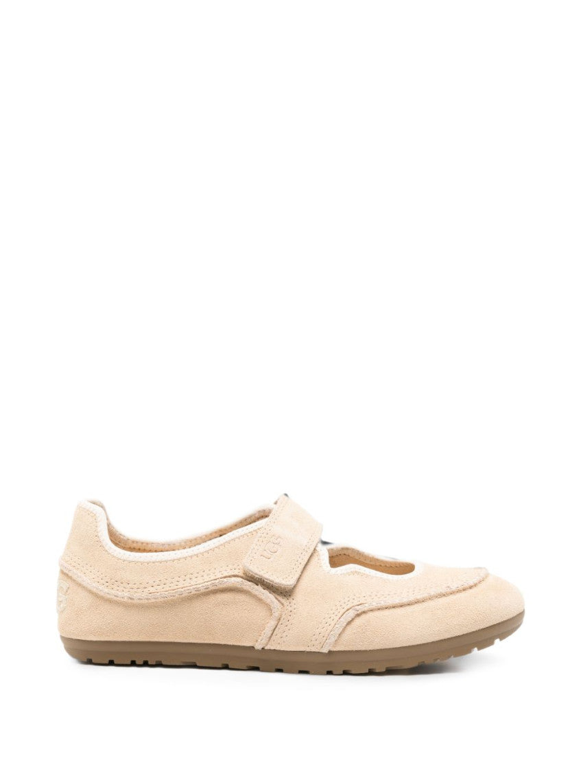 Beige Quill Mary-Jane Ballet Flats 1