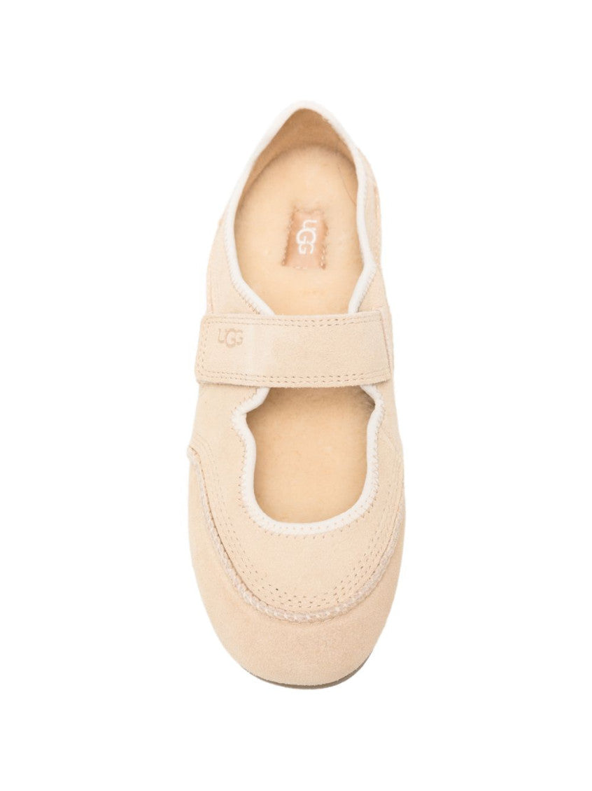Beige Quill Mary-Jane Ballet Flats 3