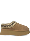 Beige Platform Mules 1