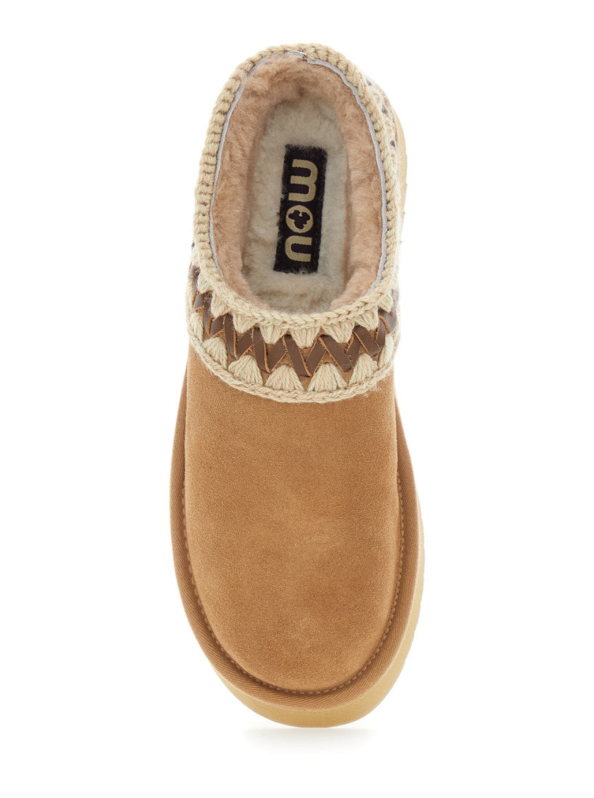 Beige Platform Mules 2