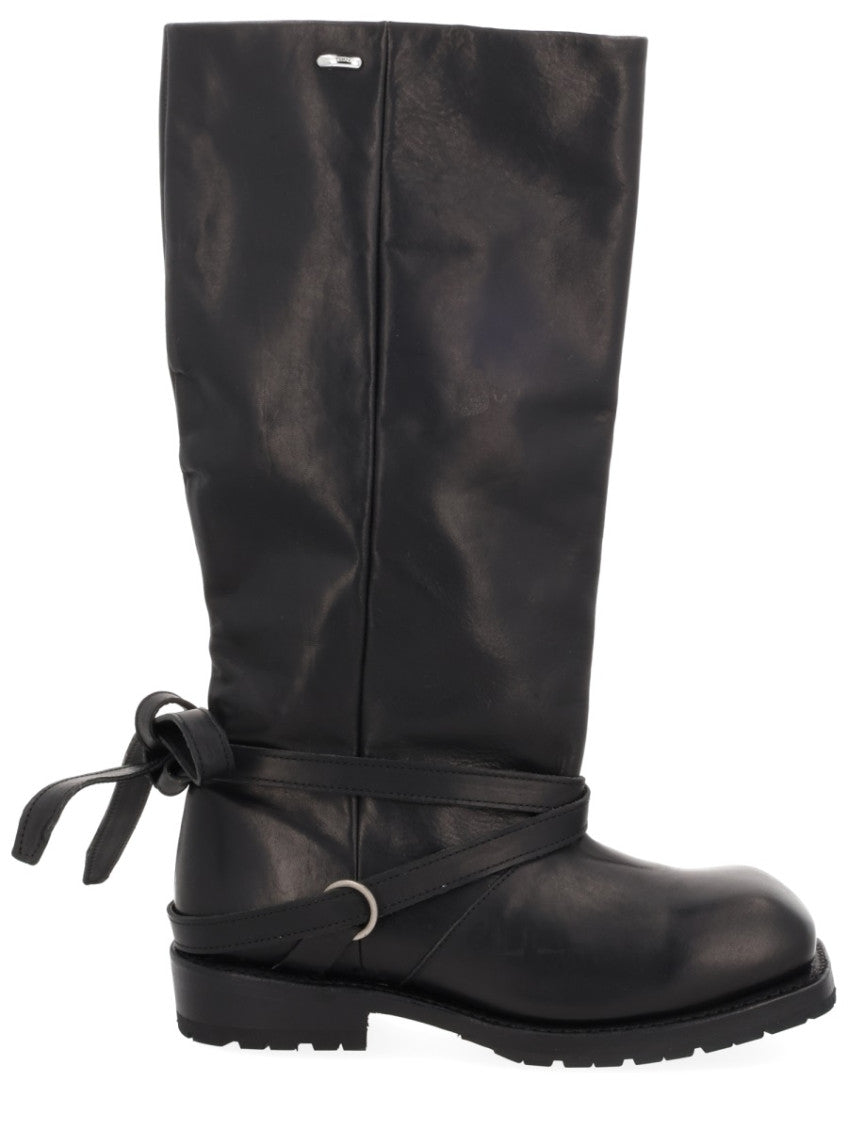 Black High Engine Boots 1