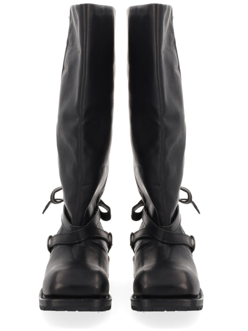 Black High Engine Boots 3