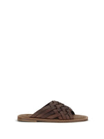 Brown Woven Leather Sandals 1