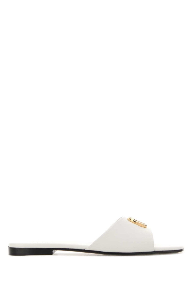 White Leather Sandals 1
