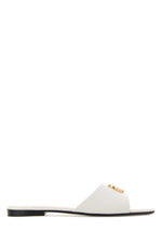 White Leather Sandals 1