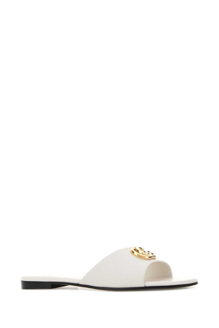 White Leather Sandals 2