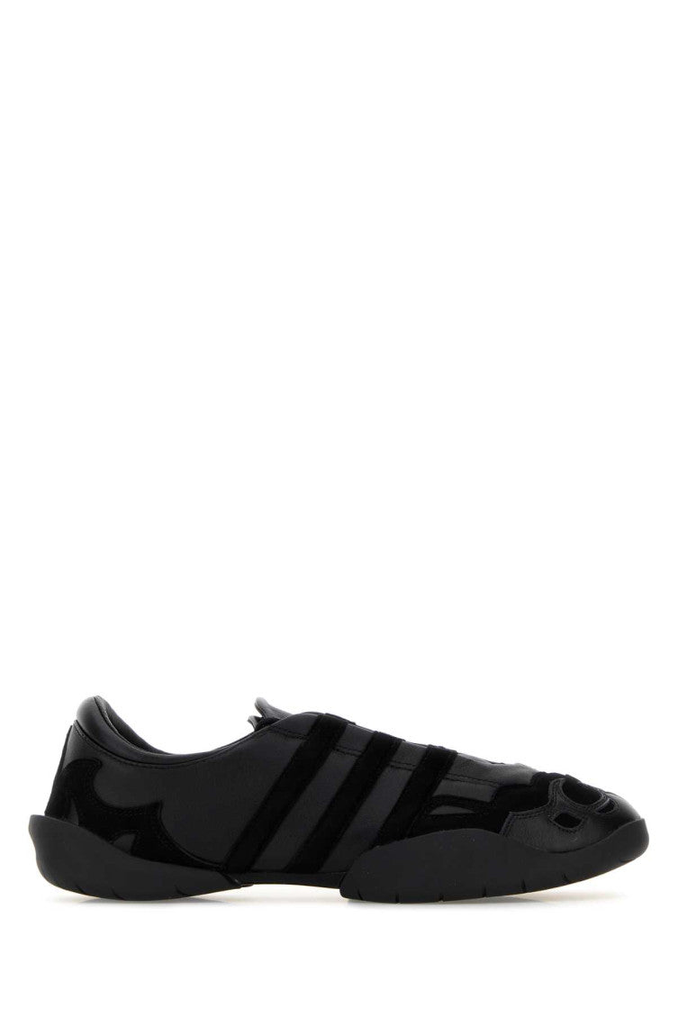 Black Leather Regu Sneakers 1