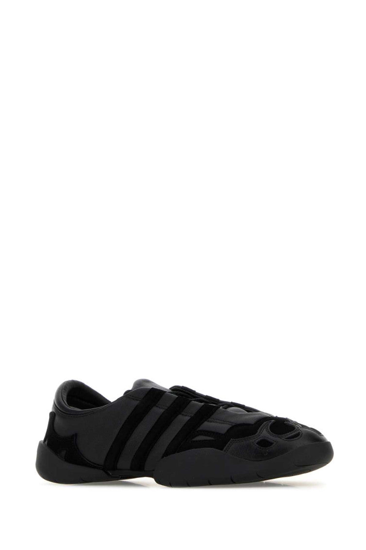 Black Leather Regu Sneakers 2