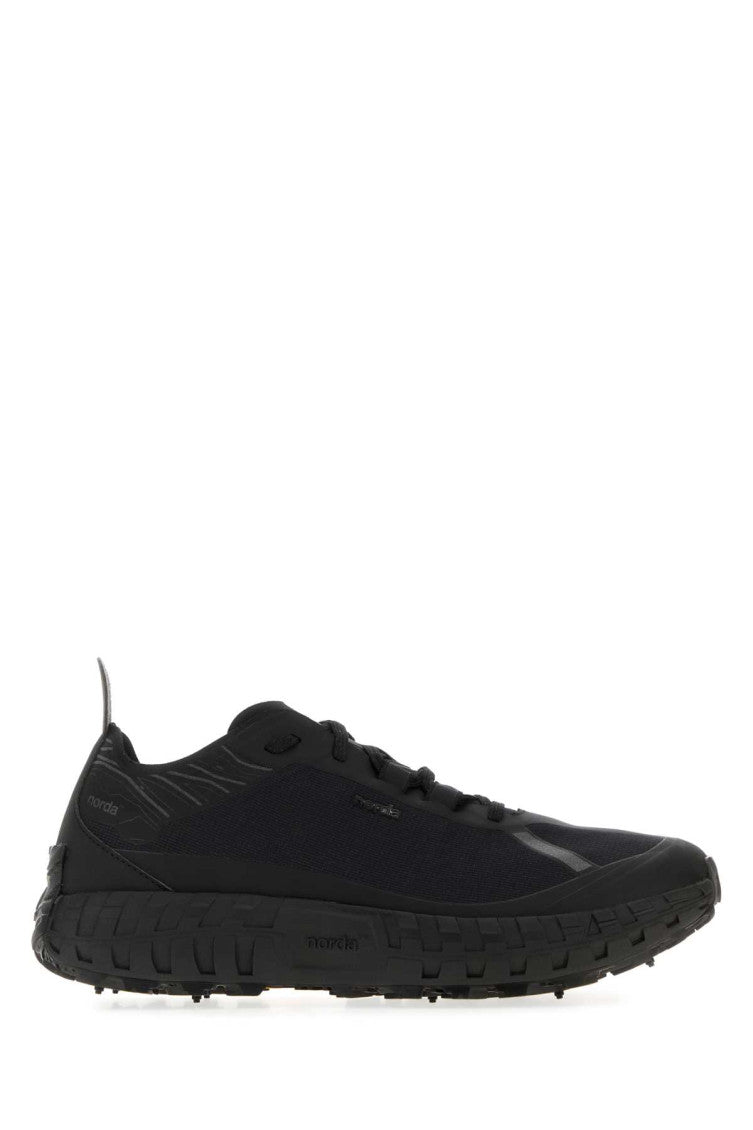Black Lace-up Logo Sneakers 1