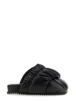 Black Tent Quilted Sandals 1