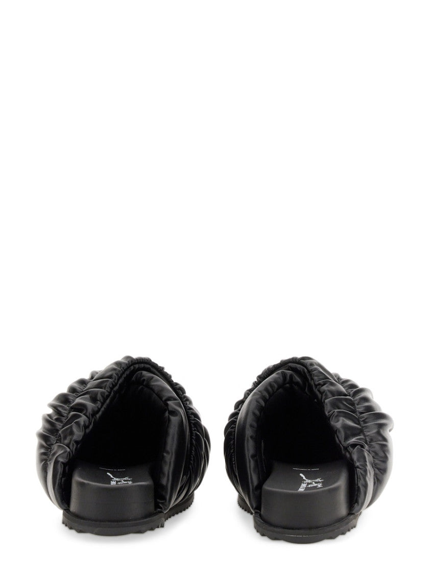 Black Tent Quilted Sandals 3