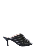 Black Quilted Leather Heels 1