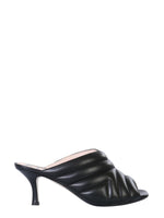 Black Quilted Leather Heels 1
