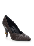 Brown Gianni Leather Pumps 1