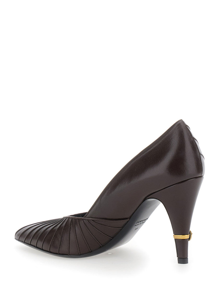 Brown Gianni Leather Pumps 2