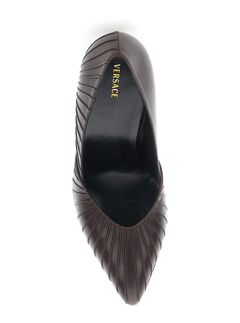 Brown Gianni Leather Pumps 3