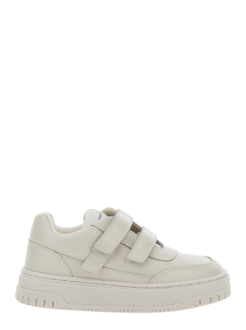 Boys Beige Double Velcro Sneakers 1