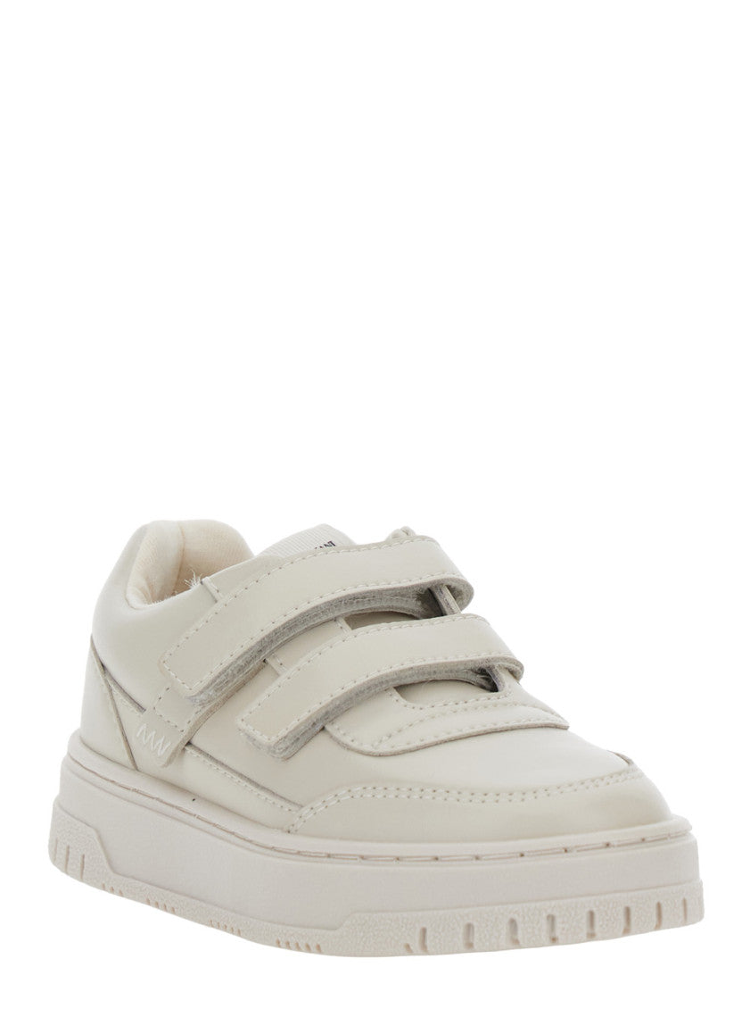 Boys Beige Double Velcro Sneakers 2