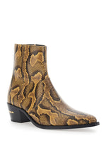 Brown Embossed Ryder Boots 1