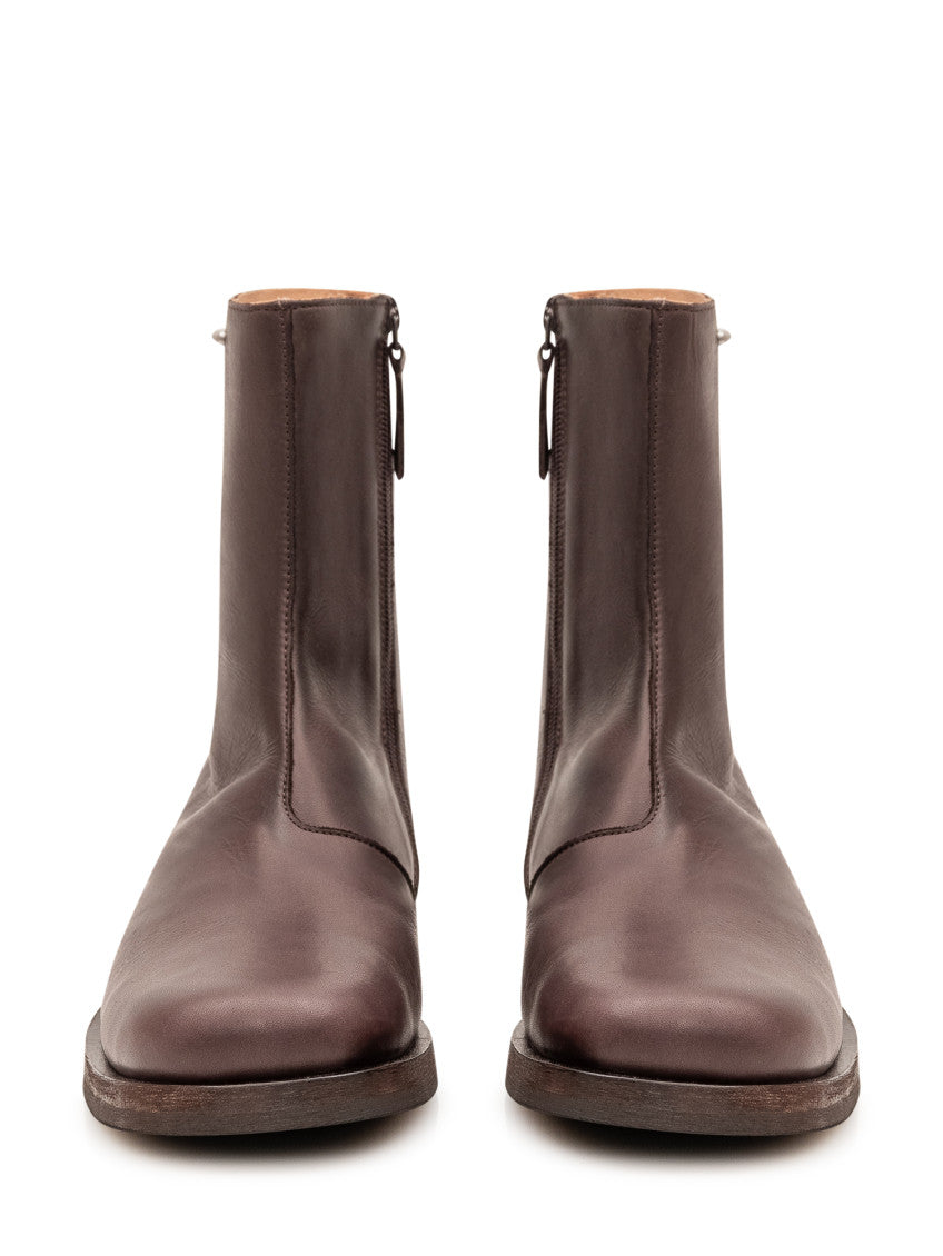 Brown Leather Camion Boots 3
