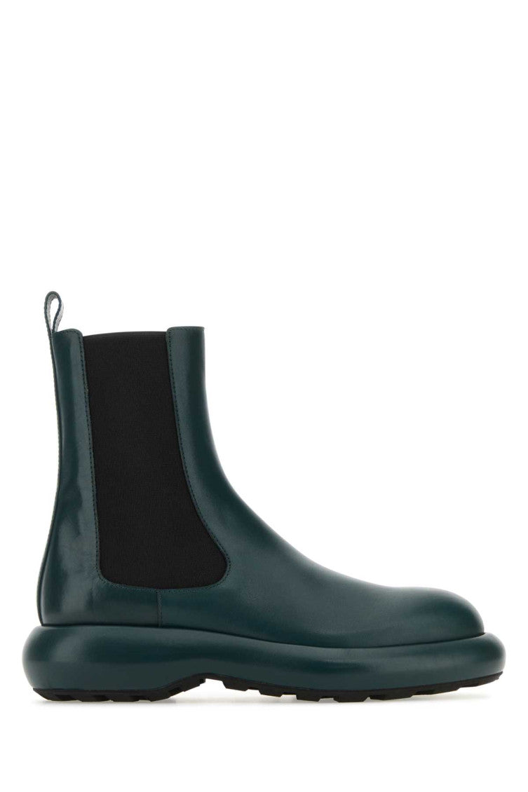 Dark Green Chelsea Ankle Boots 1