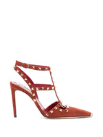 Orange Studded Pumps 1