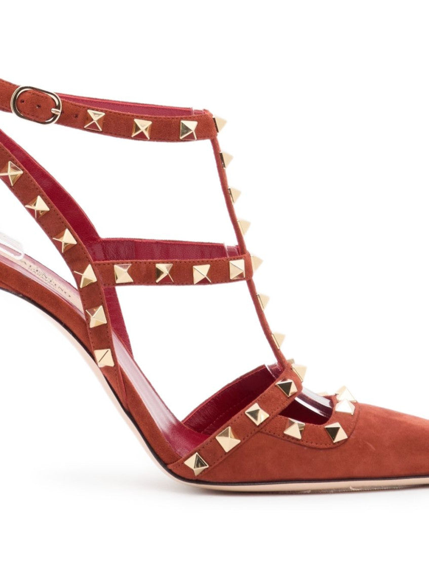 Orange Studded Pumps 2