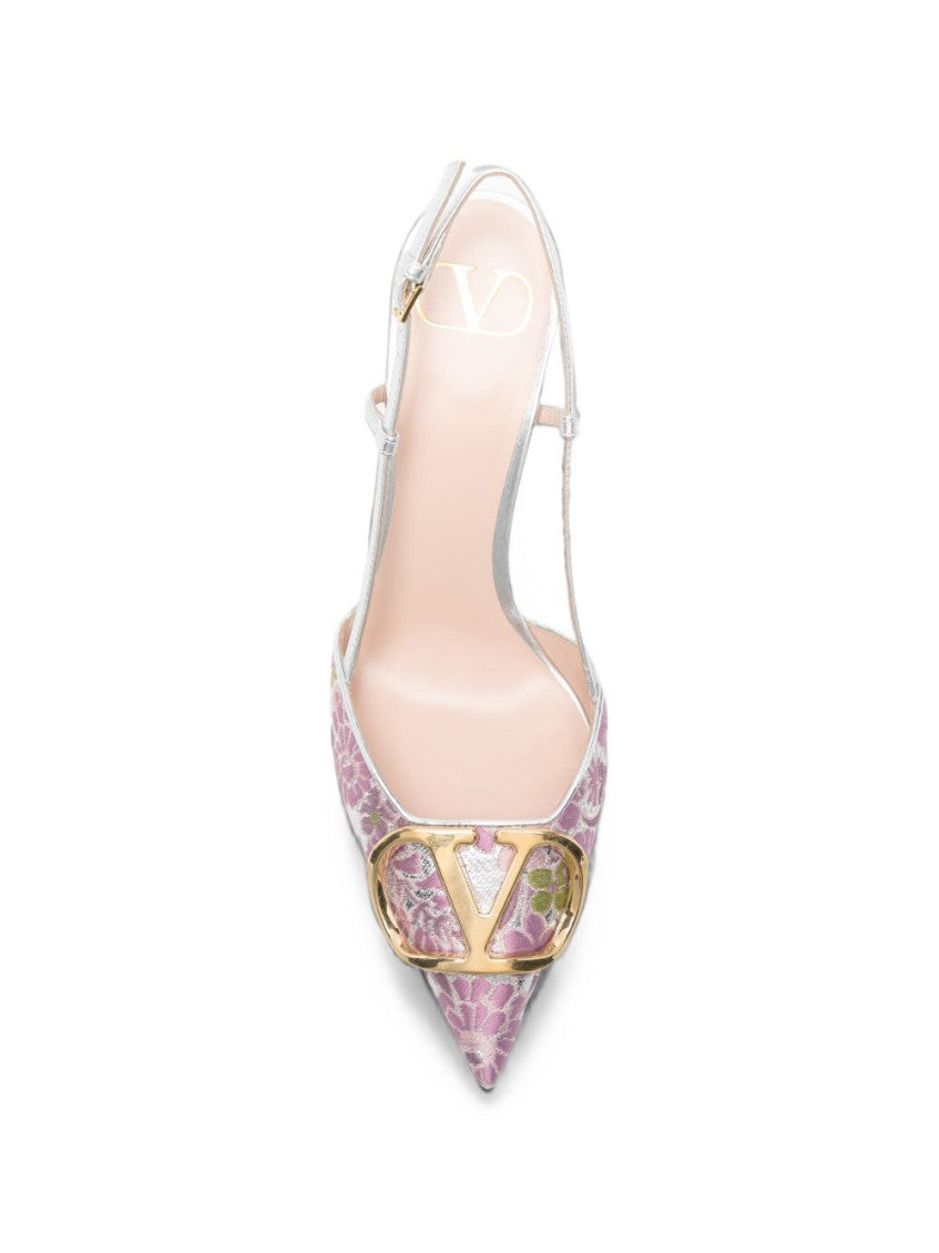 Pink Embroidered Pumps 3