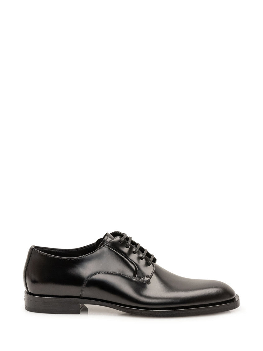 Black Derby Lace Ups Shoes 1