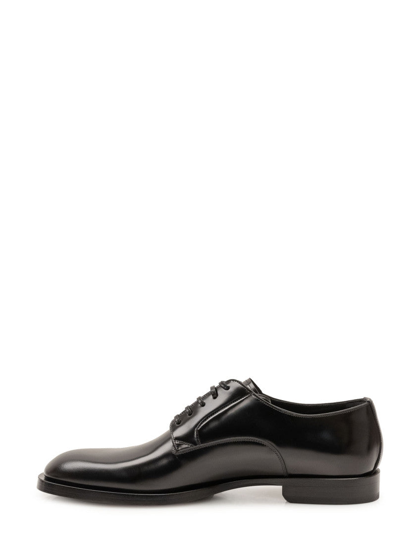Black Derby Lace Ups Shoes 4