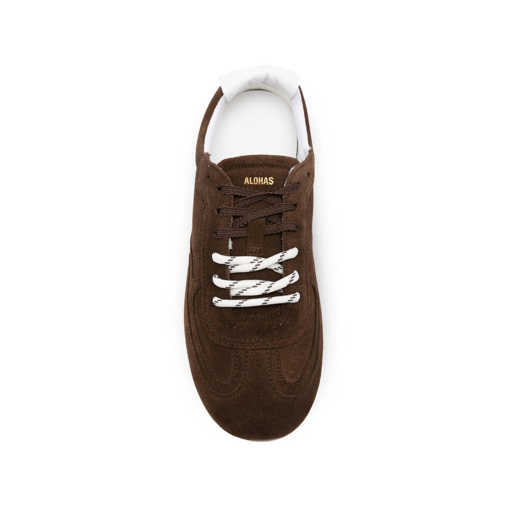 Brown Lace Up Sneakers 4