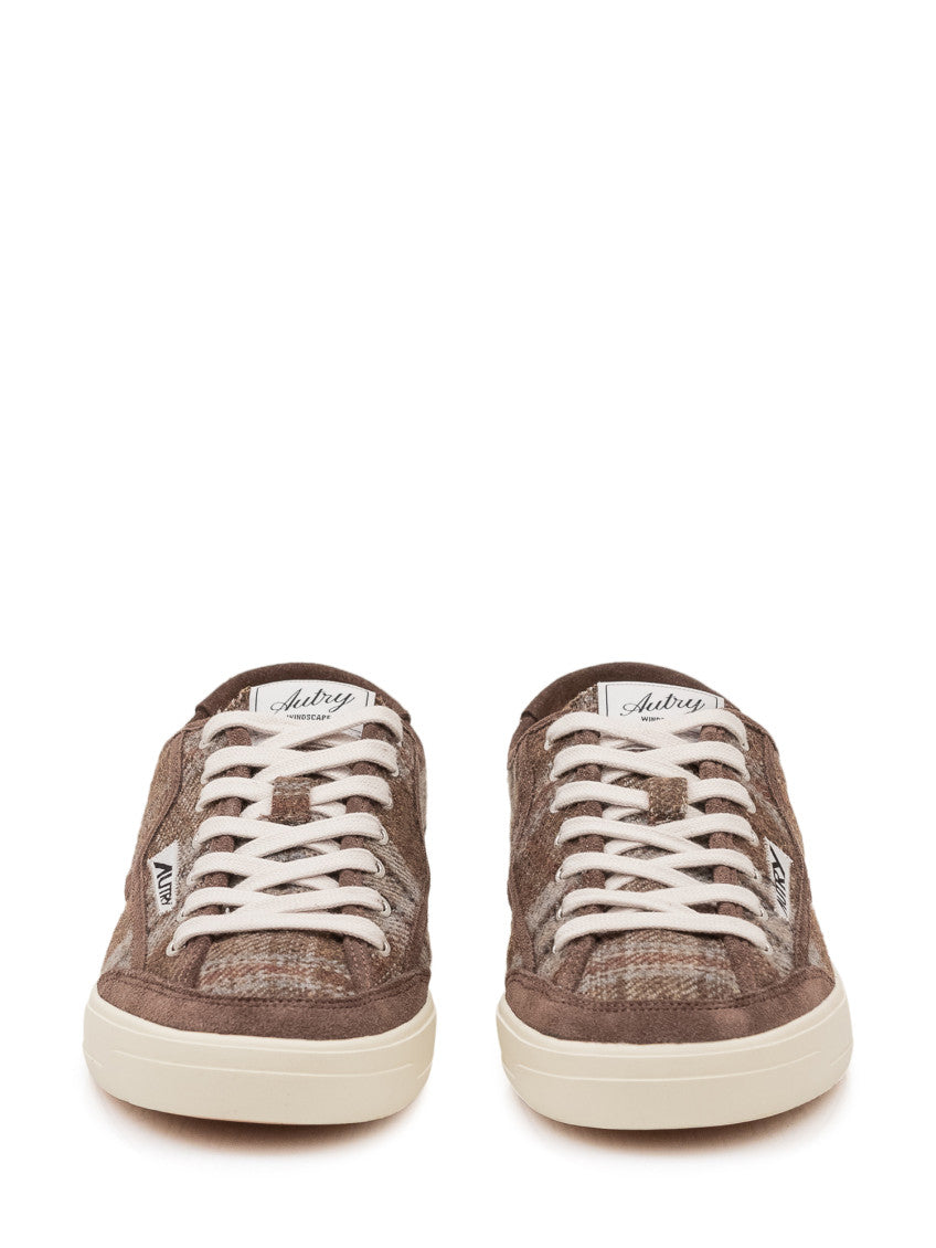 Dark Brown Textured Vintage Sneakers 2