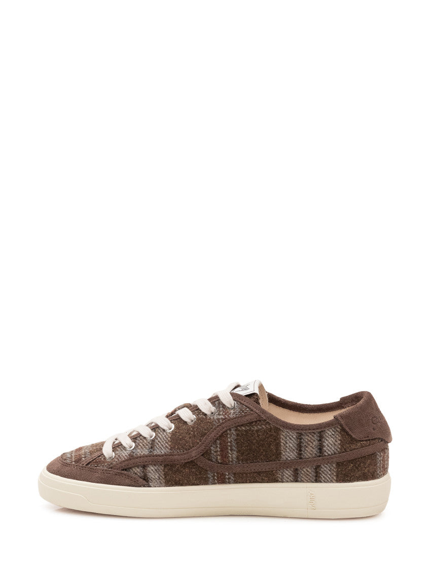 Dark Brown Textured Vintage Sneakers 4