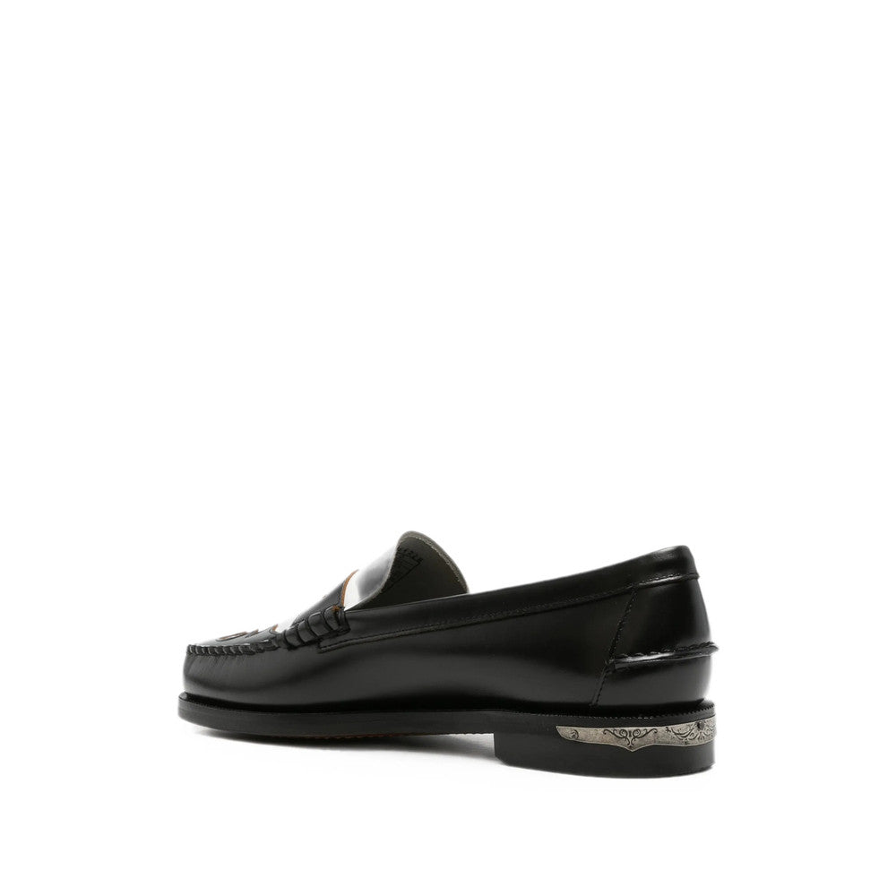 Black Color Block Loafers 3