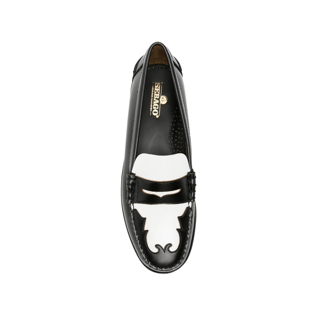 Black Color Block Loafers 4