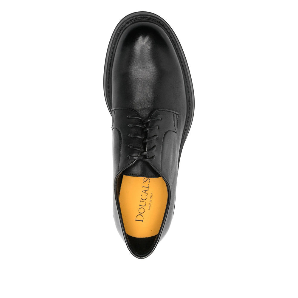 Black Leather Lace Up  Shoes 2