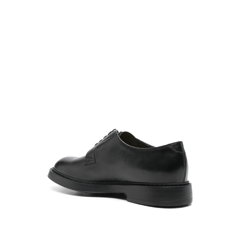Black Leather Lace Up  Shoes 4
