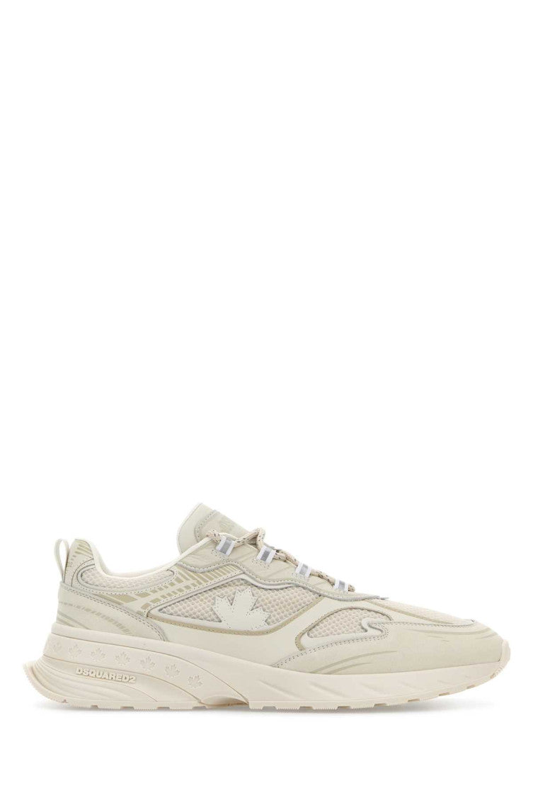 Chalk White Lace-Up Sneakers 1