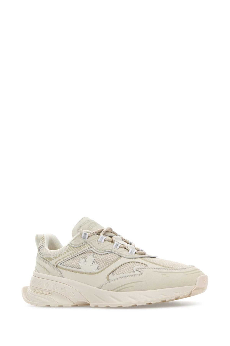 Chalk White Lace-Up Sneakers 2