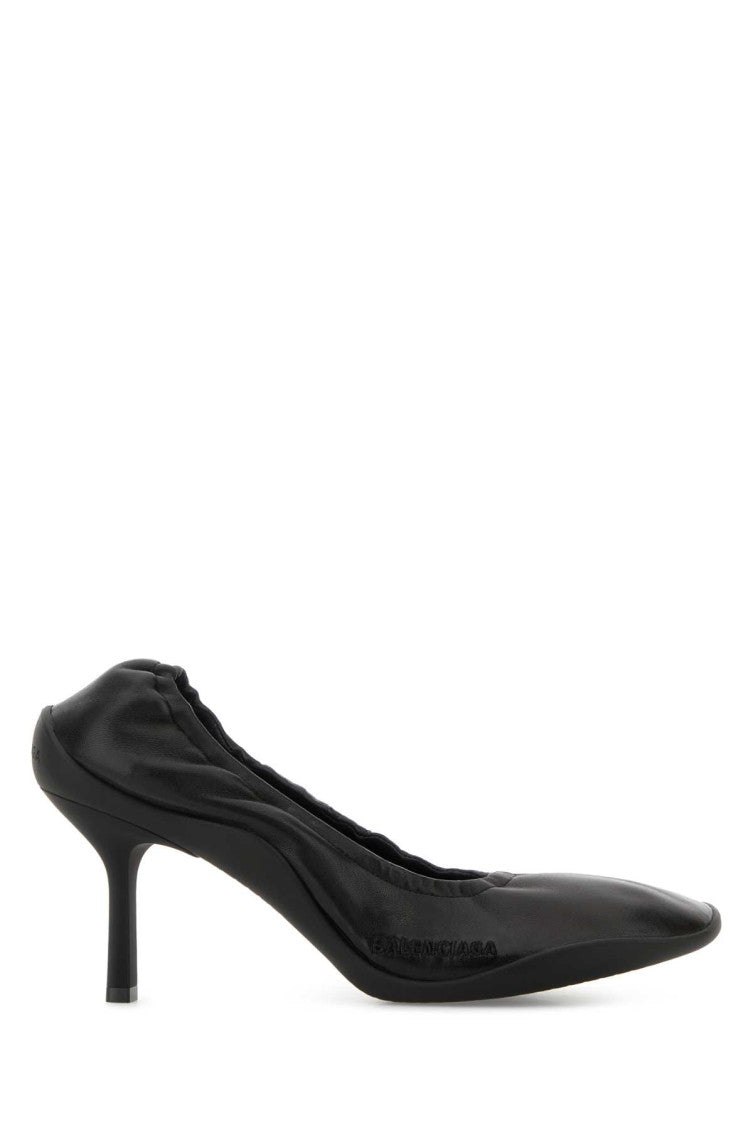 Black Slip On Heels 1