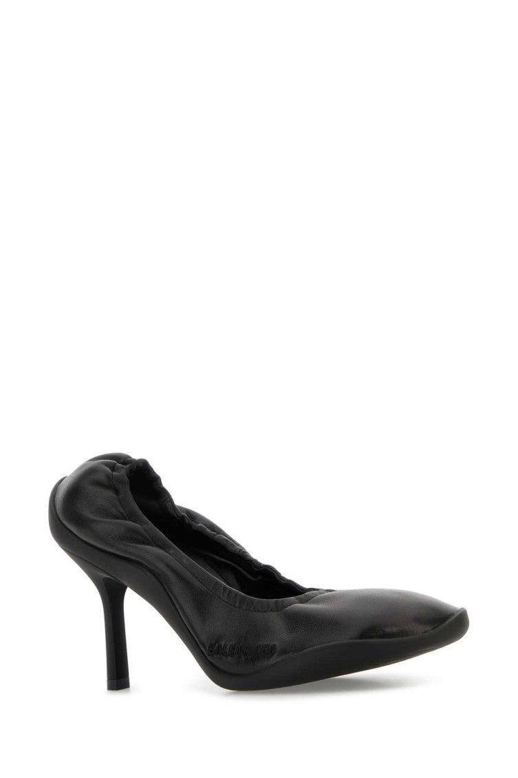 Black Slip On Heels 2