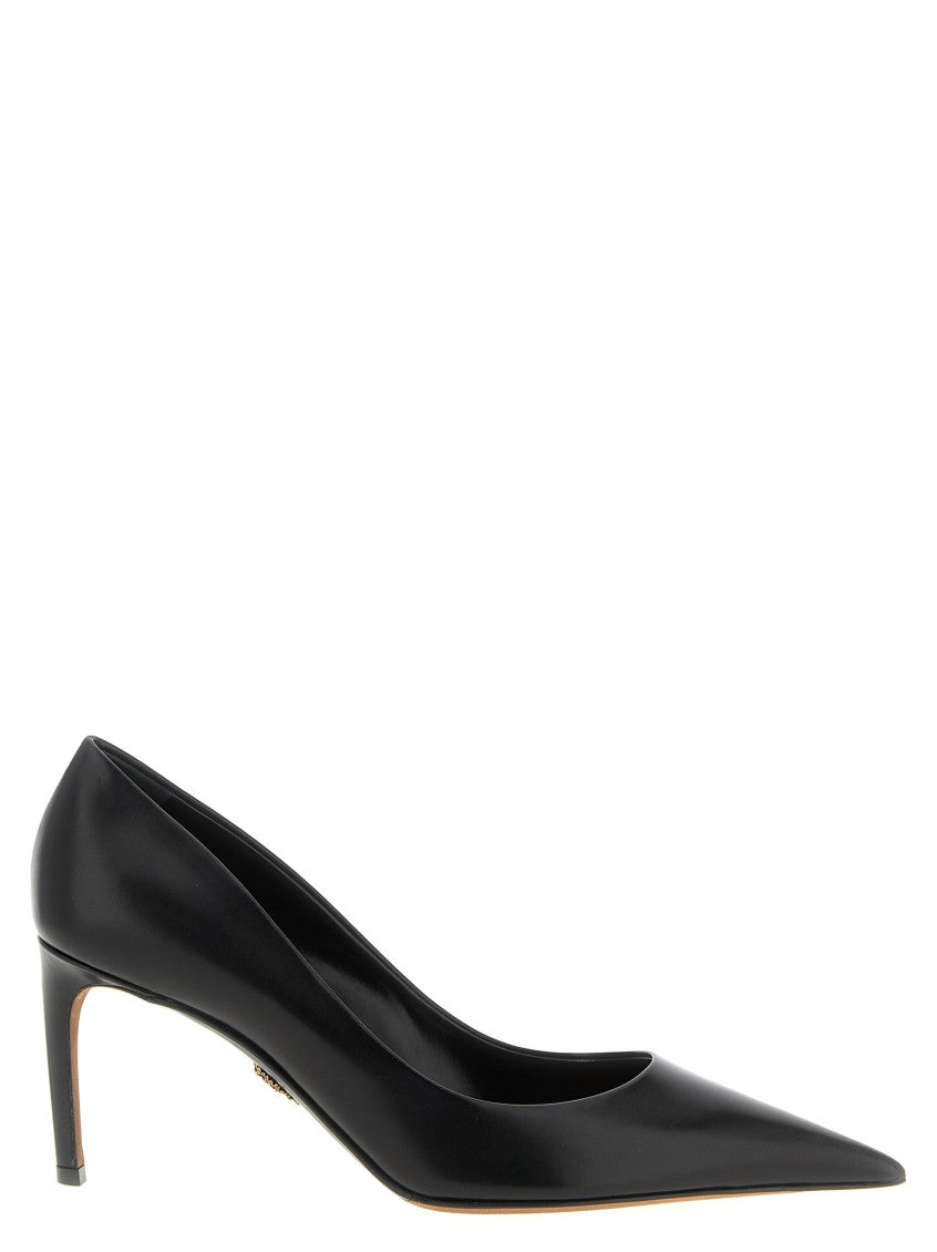 Black Leather Heels 1